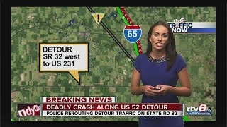 Crash on U.S. 52 near I-65 detour kills 1