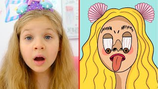 Diana and Roma want to be the best child | Funny Drawing LULU Meme part 2