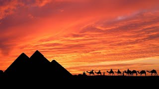 Camel Drivers at Sunset with Arabian Music for Relaxation and Stress Relief