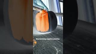 Mesmerizing negative painting #art #artist #painting #paint #pumpkin #october #fall #halloween