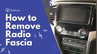 How to Remove Radio Fascia / Dash Removal - Mitsubishi Triton MR 2019 onwards