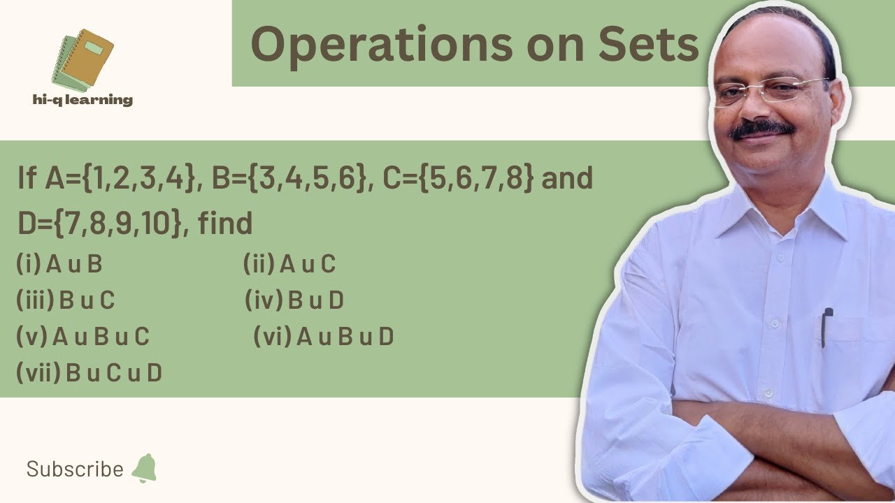 If A={1,2,3,4}, B={3,4,5,6}, C={5,6,7,8} And D={7,8,9,10}, Find | A U B ...