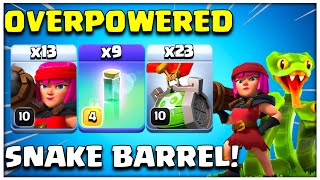 OVERPOWERED!! TH15 Sanke Barrel With Firecracker + 9 Invisibility Spell Attack Strategy Coc