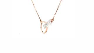 0.24 Carat Charming Diamond Pendant in 18K Rose Gold