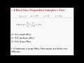 effect size for dependent samples t test