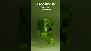 Viscosity Simulation With Minecraft #blender #satisfying #relaxing #3d