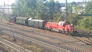 Hessencourrier HC 206 fährt mit Gravita ins Hauptbahnnetz in Kassel Wilhelmshöhe