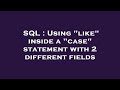 SQL : Using 