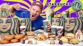 THE SUPERCHARGED STARBUCKS MENU CHALLENGE! (10,000+ CALORIES)