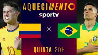 COLÔMBIA x BRASIL | PRÉ-JOGO AO VIVO COM IMAGENS | ELIMINATÓRIAS DA COPA 2026  | #live | sportv