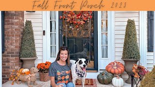 🍂NEW 🍂 FALL 2023 FRONT PORCH CLEAN AND DECORATE WITH ME | SMALL FRONT PORCH DECOR IDEAS