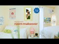 small & cozy bedroom makeover 🍄☁️ budget renter friendly, pastel aesthetic, decor haul, room tour