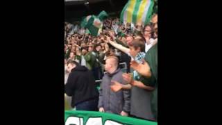 Celtics Green Brigade opening their Standing Section, first in Britain!