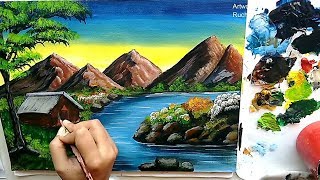 Mountain Landscape Painting Tutorial |  Acrylic Painting Redesigned