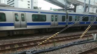 JR東日本E531系0番台水カツK412編成+水カツK461編成東海道線普通品川行き浜松町駅通過