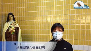 每日聖言分享 【常年期第六週星期五】 寶血女修會盧桂芳修女