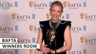 Cate Blanchett BAFTA 2023 Leading Actress - Winners Room Press Conference