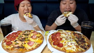 🍕3가지 맛이 피자 한 판에~ 어머니와 피자 먹방! (🍕Pizza with 3 flavors) 요리\u0026먹방!! - Mukbang eating show