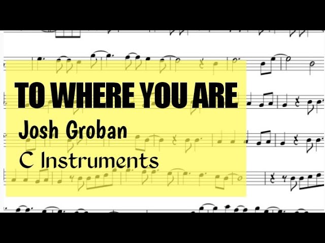To Where You Are Flute Violin Sheet Music Backing Track Play Along