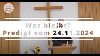 24.11.2024 - Was bleibt?