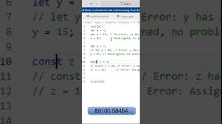JavaScript Variable Declaration(Var, Let, Const) Explained in Tamil #javascript #javascripttutorial