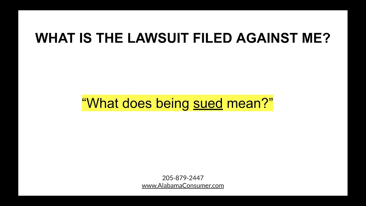 Being Sued Meaning