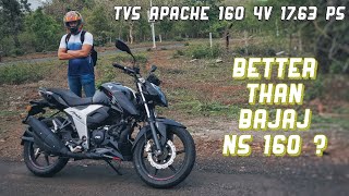 TVS Apache 160 4V 17.63 PS 2021 Review - Better Than Bajaj NS 160 ?