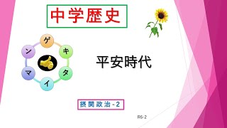 R-6 -2 平安時代　1.摂関政治―2　歴史を楽しく遊びながら学びましょう！