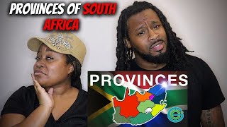 🇿🇦 PROVINCES OF SOUTH AFRICA American Couple Reacts "Geography Now! SOUTH AFRICA PROVINCES"