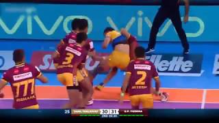 Tamil Thalaivas | Ajay Thakur's victorious moment in Pro Kabaddi