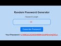 How to Create a Random Password Generator Using JavaScript | Step-by-Step Tutorial