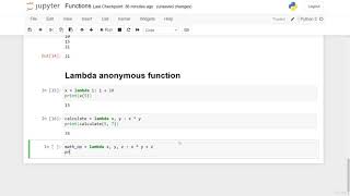 Lambda arguments Python programming@60