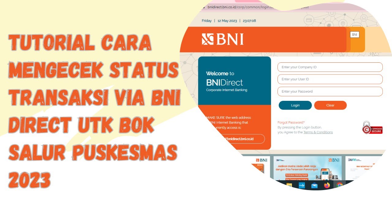 Tutorial Cara Mengecek Status Transaksi Via BNI Direct Untuk BOK Salur ...