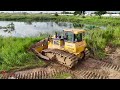 amazing just starting project dozer trimming plows cutter on road and clearland u0026 skill operator​