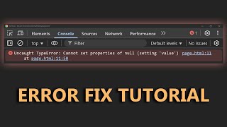 Fix Error "Cannot set properties of null (reading x)" | JavaScript