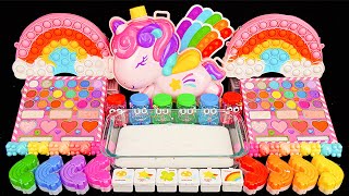 Slime Mixing Random ASMR 🌈 Rainbow Unicorn Slime Mixing Random Cute Thing ✨