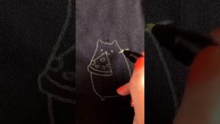 Кастомная роспись джинс коты. Custom painting of jeans seals #custom