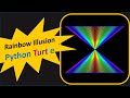 Rainbow colored Graphics | illusion using Python Turtle