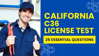 C36 Plumbing License Practice Test - California Exam Prep (25 Essential Questions)