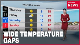 [Weather] Milder conditions from the afternoon, huge daily temperature differences