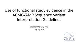 Functional Study Interpretation