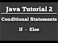 If, Else and Conditional Statements - Getting Started with Java 2 (IntelliJ IDEA)