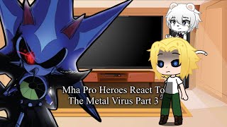 Mha Pro Heroes React To Sonic The Metal Virus Part 3 (gacha club)