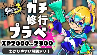 【解説・実況あり】XP2000-2300目安のガチ修行プラベvol.4！己を鍛え上げろ！【スプラトゥーン3】