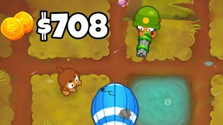 Beating a Round 40 MOAB with $708 (No Heroes)