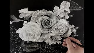 Hyperrealism/ Hyperrealistic roses drawing