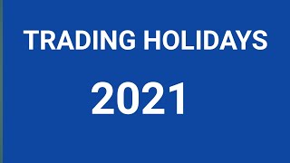 Why Stock Market is Closed Today?Share Market Holidays in 2021 NSE