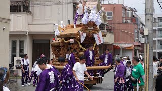 令和6年 近江堂(弥刀) 青年会40周年記念曳行 地車曳行