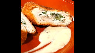 Cream Cheese and Spinach-Filled Turkey Schnitzel