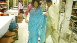 Learning how to wear a saree